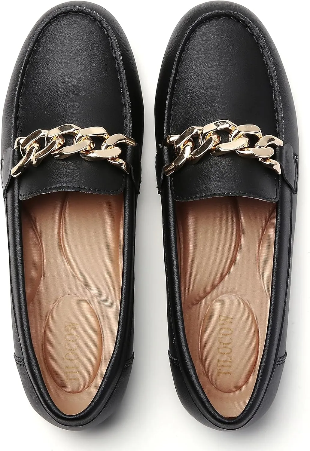 Tilocow Loafers for Women Comfortable Flat Casual Slip On Shoes Leisure Bussiness Work Ladies Shoes Lightweight Walking Flats with Arch Support