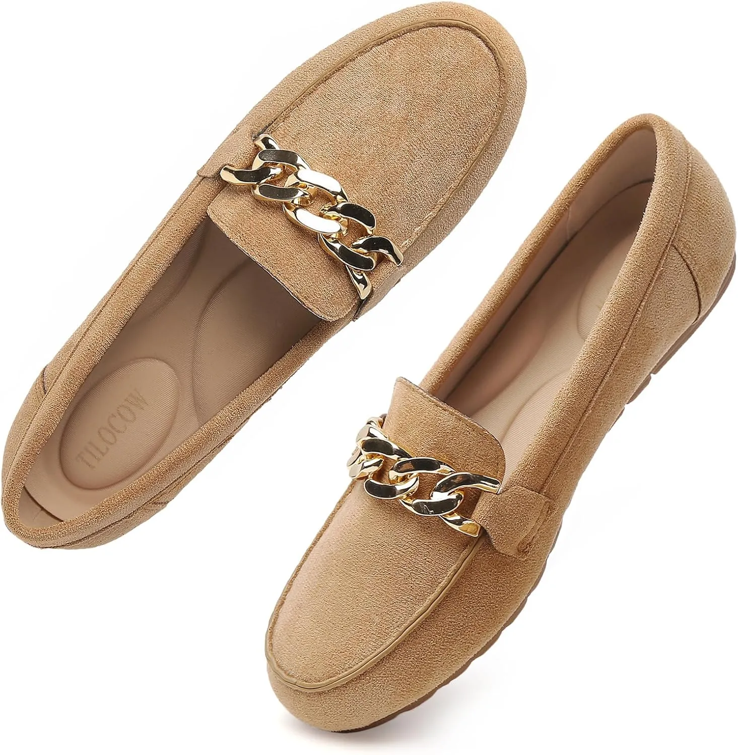 Tilocow Loafers for Women Comfortable Flat Casual Slip On Shoes Leisure Bussiness Work Ladies Shoes Lightweight Walking Flats with Arch Support