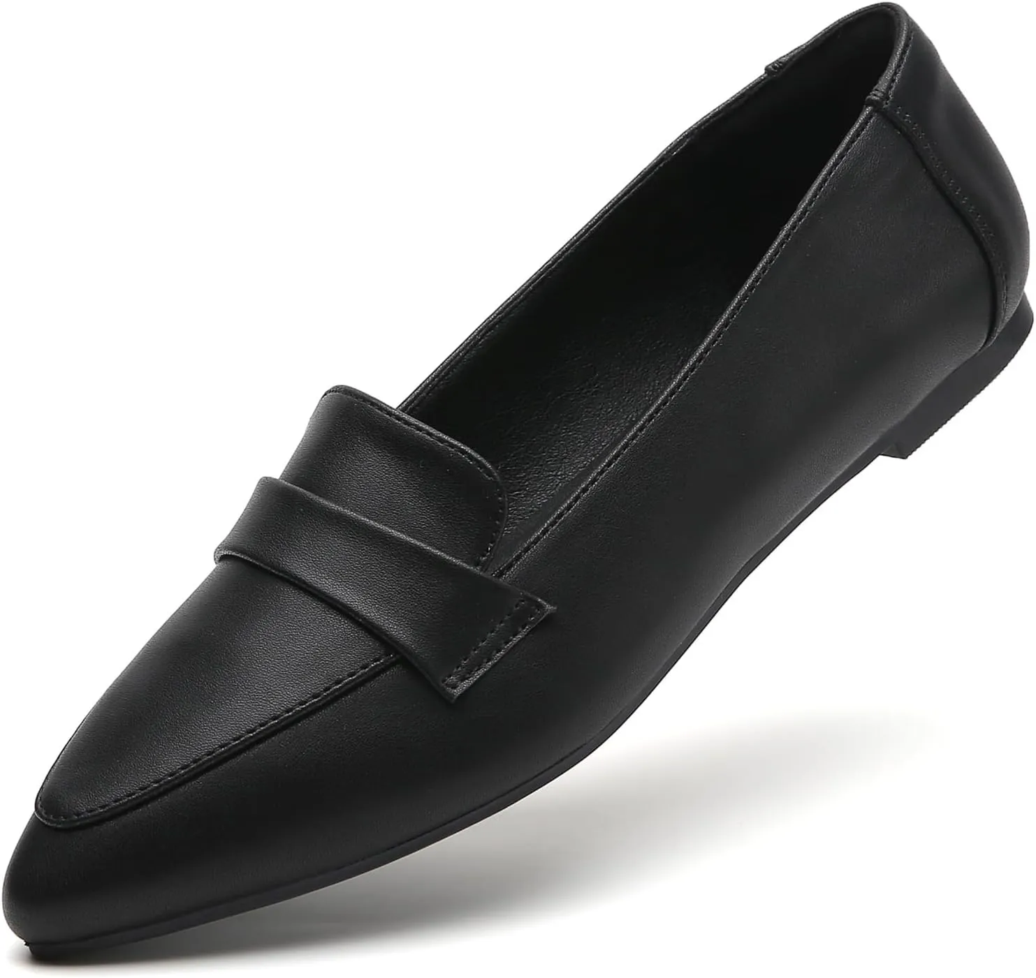 Tilocow Loafers for Womens Slip On Pointed Toe Flats Comfortable Fashion Work Business Casual Shoes