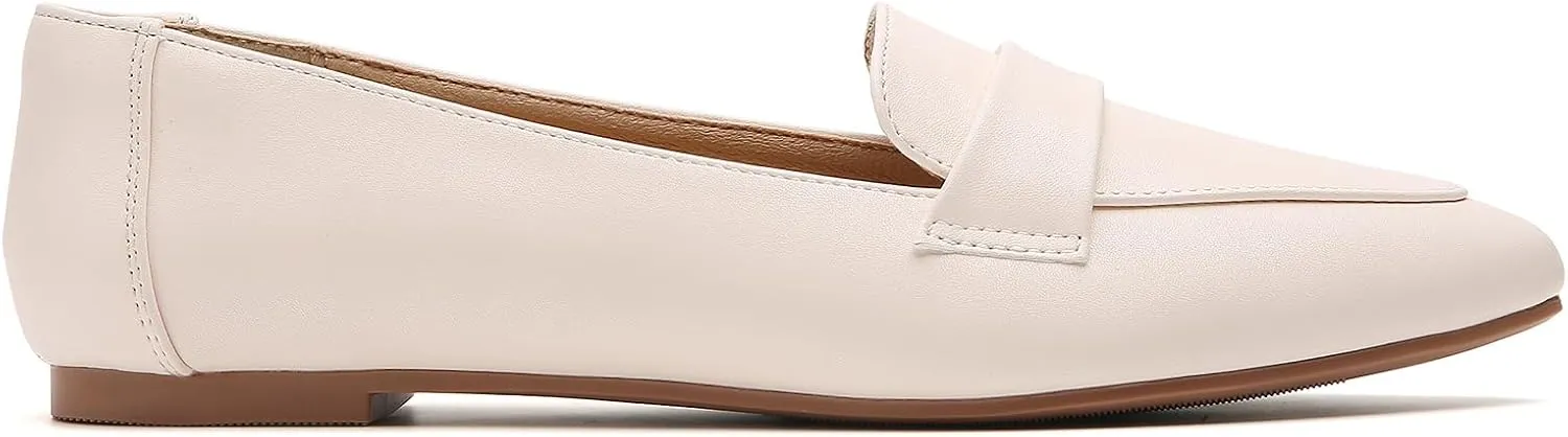 Tilocow Loafers for Womens Slip On Pointed Toe Flats Comfortable Fashion Work Business Casual Shoes
