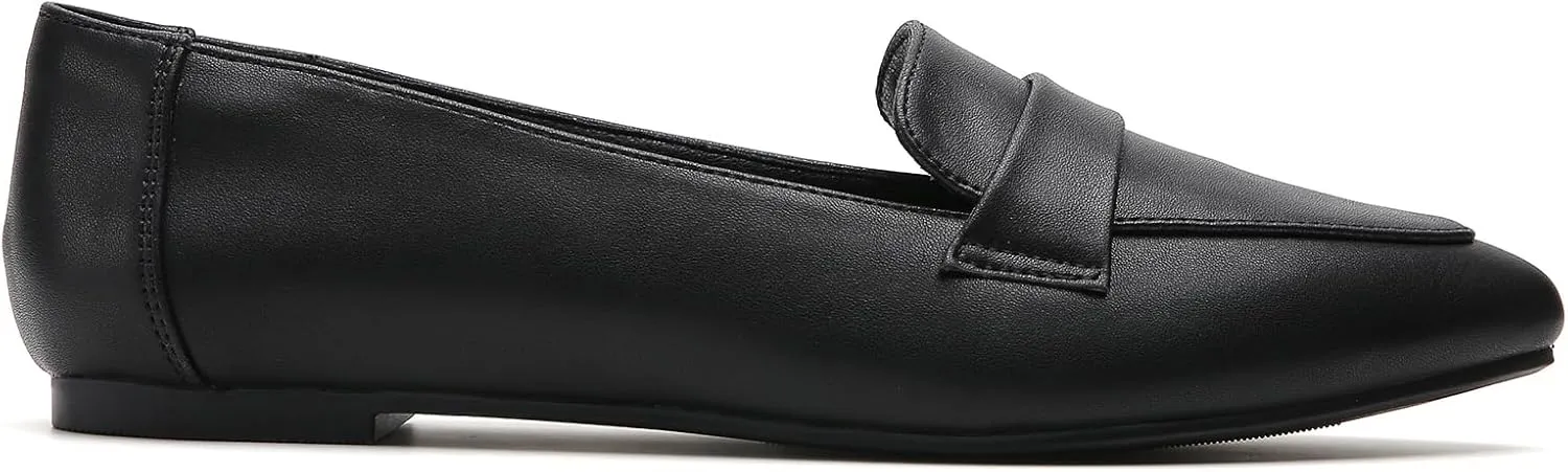 Tilocow Loafers for Womens Slip On Pointed Toe Flats Comfortable Fashion Work Business Casual Shoes