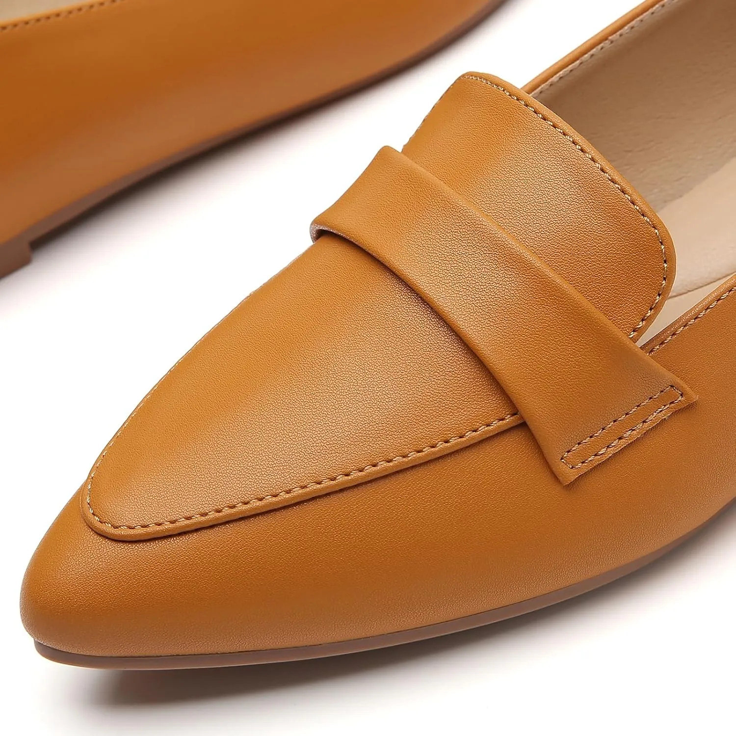 Tilocow Loafers for Womens Slip On Pointed Toe Flats Comfortable Fashion Work Business Casual Shoes