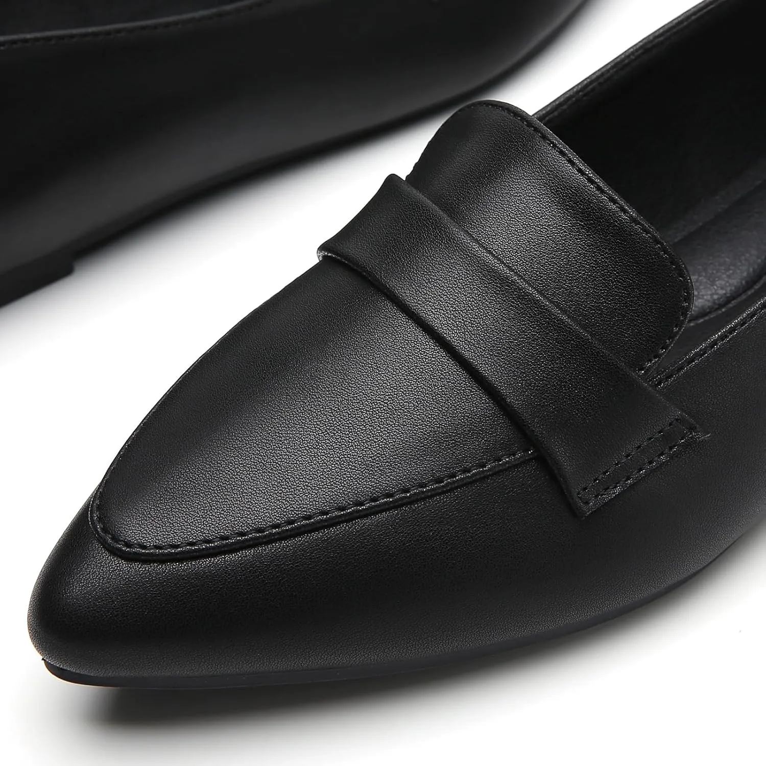 Tilocow Loafers for Womens Slip On Pointed Toe Flats Comfortable Fashion Work Business Casual Shoes