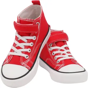 Toddler Canvas Shoes Girls High Top Sneakers Little Big Kids Boys Walking Cushioned Shoes Toddler 8-Big Kid 3