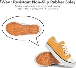 Toddler Canvas Sneakers, Non-Slip & Durable Sports Shoes for Boys & Girls, Cushioned, Breathable Kids Sneakers