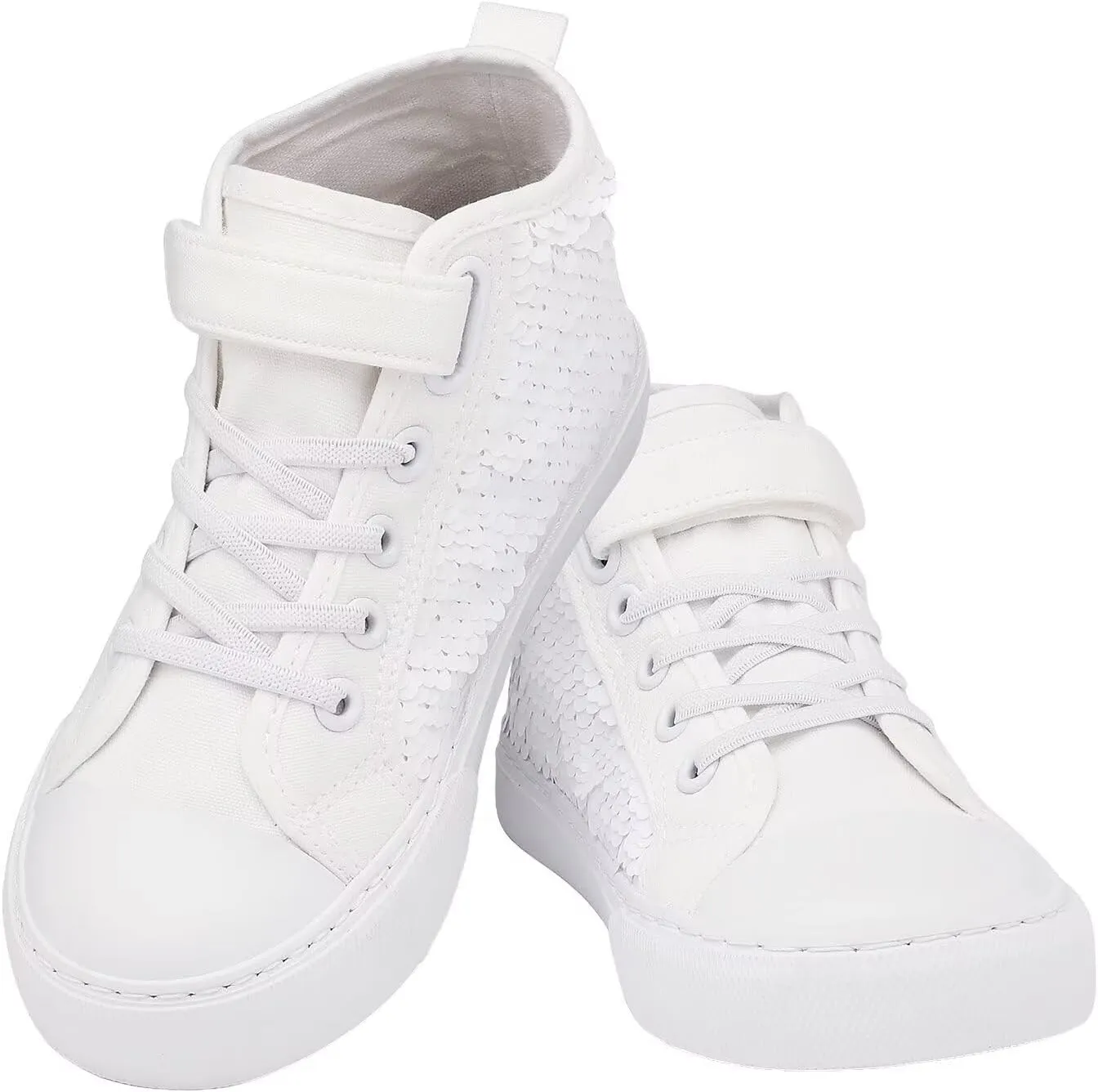 Toddler Girls Sparkle Canvas Shoes High Top Sneakers Little Big Kids Boys Walking Cushioned Shoes Toddler 8-Big Kid 3