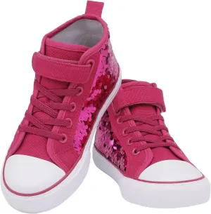 Toddler Girls Sparkle Canvas Shoes High Top Sneakers Little Big Kids Boys Walking Cushioned Shoes Toddler 8-Big Kid 3