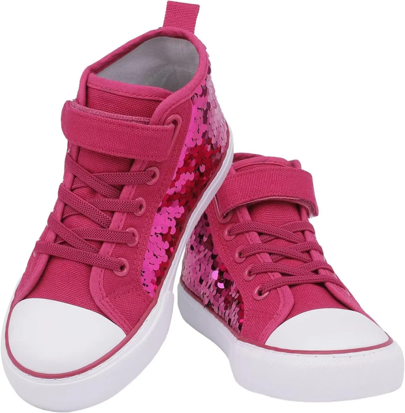 Toddler Girls Sparkle Canvas Shoes High Top Sneakers Little Big Kids Boys Walking Cushioned Shoes Toddler 8-Big Kid 3