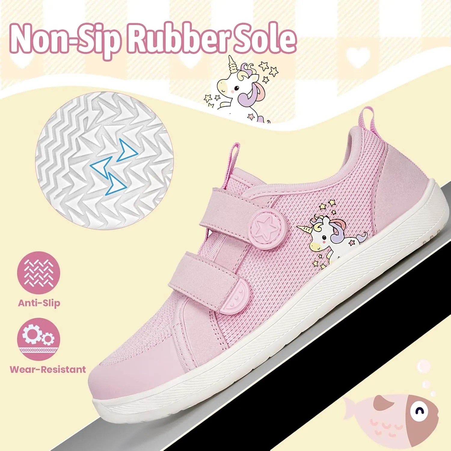 Toddler Shoes Boys Girls Kids Wide Toe Box Barefoot Shoes Breathable Zero Drop Non-Slip Sneakers for Toddler/Little Kid/Big Kid