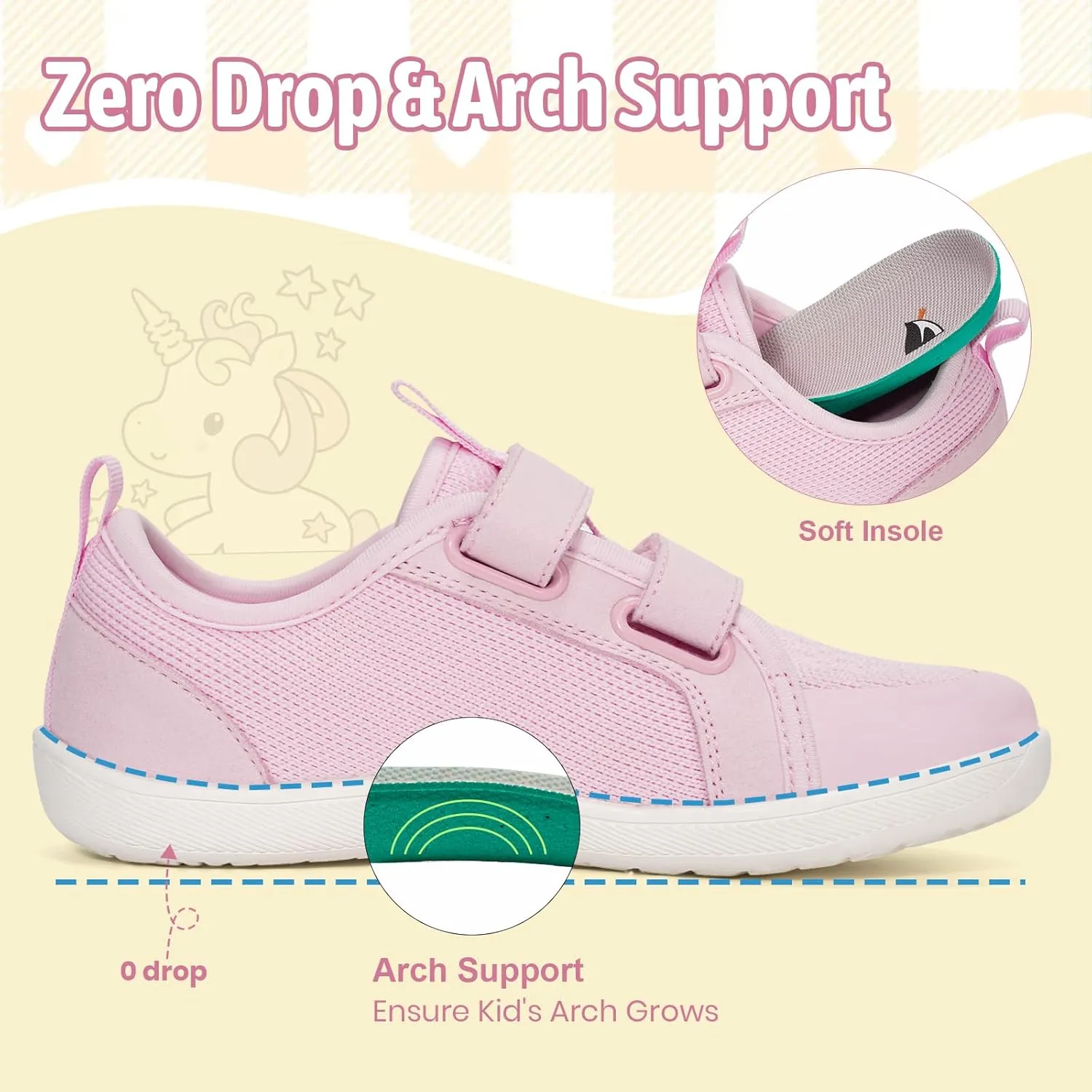 Toddler Shoes Boys Girls Kids Wide Toe Box Barefoot Shoes Breathable Zero Drop Non-Slip Sneakers for Toddler/Little Kid/Big Kid