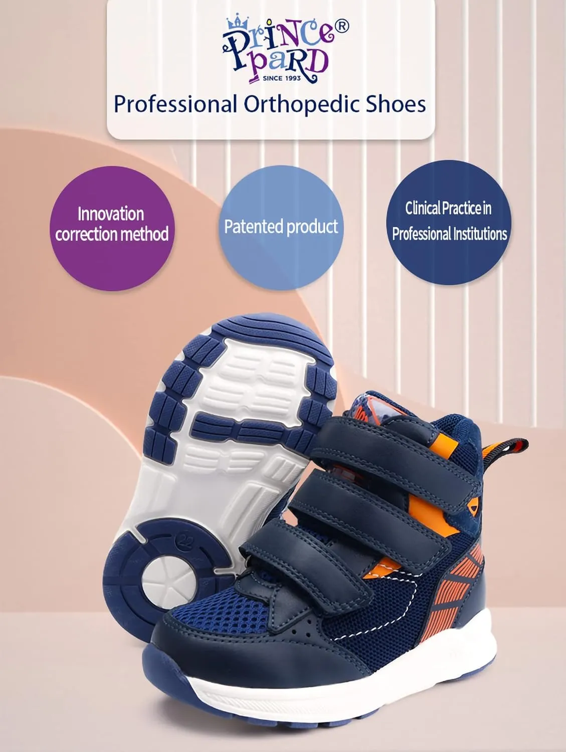 Toddlers Orthopedic Shoes,Kids High Top Corrective Sneakers with Arch & Ankle Support for Girls and Boys to Correct Foot Problems