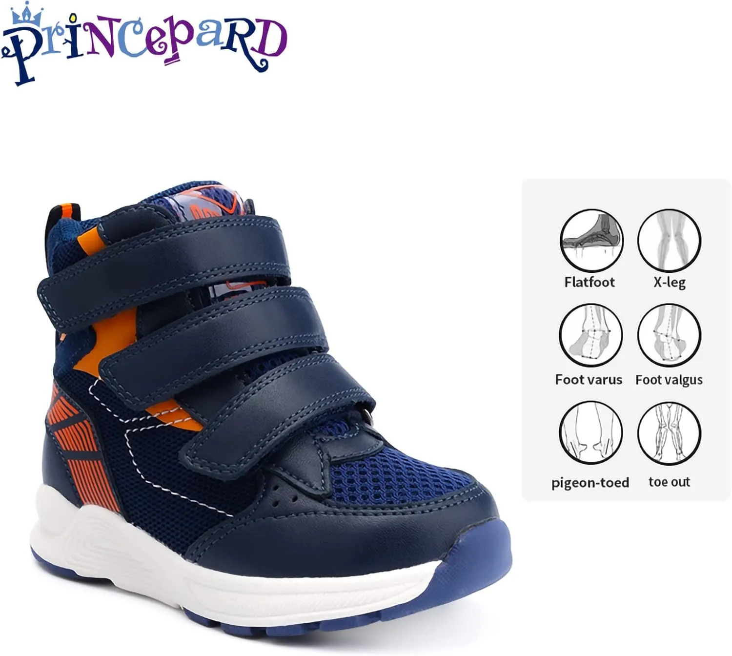 Toddlers Orthopedic Shoes,Kids High Top Corrective Sneakers with Arch & Ankle Support for Girls and Boys to Correct Foot Problems