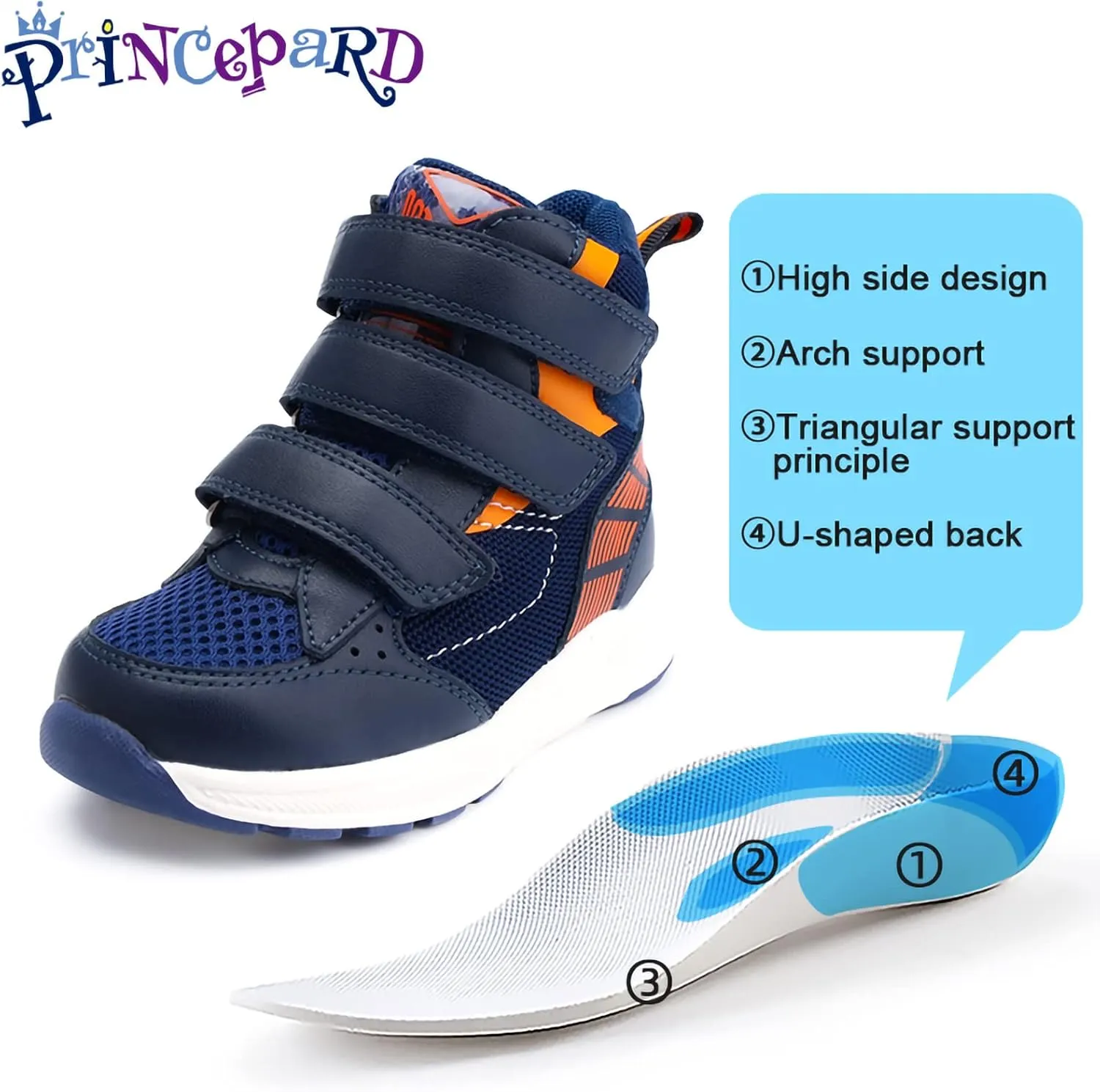 Toddlers Orthopedic Shoes,Kids High Top Corrective Sneakers with Arch & Ankle Support for Girls and Boys to Correct Foot Problems
