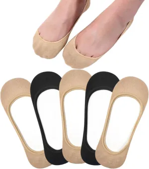 Toes Home No Show Socks Womens, Ultra Low Cut Liners Non Slip Footies for Flats Hidden Invisible Boat Summer 3 to 8 Pairs