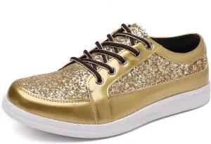 Trsorini Mens Glitter Shoes Sparkly Sneakers Fashion Bling Sequin Shiny Comfort Men Shoes