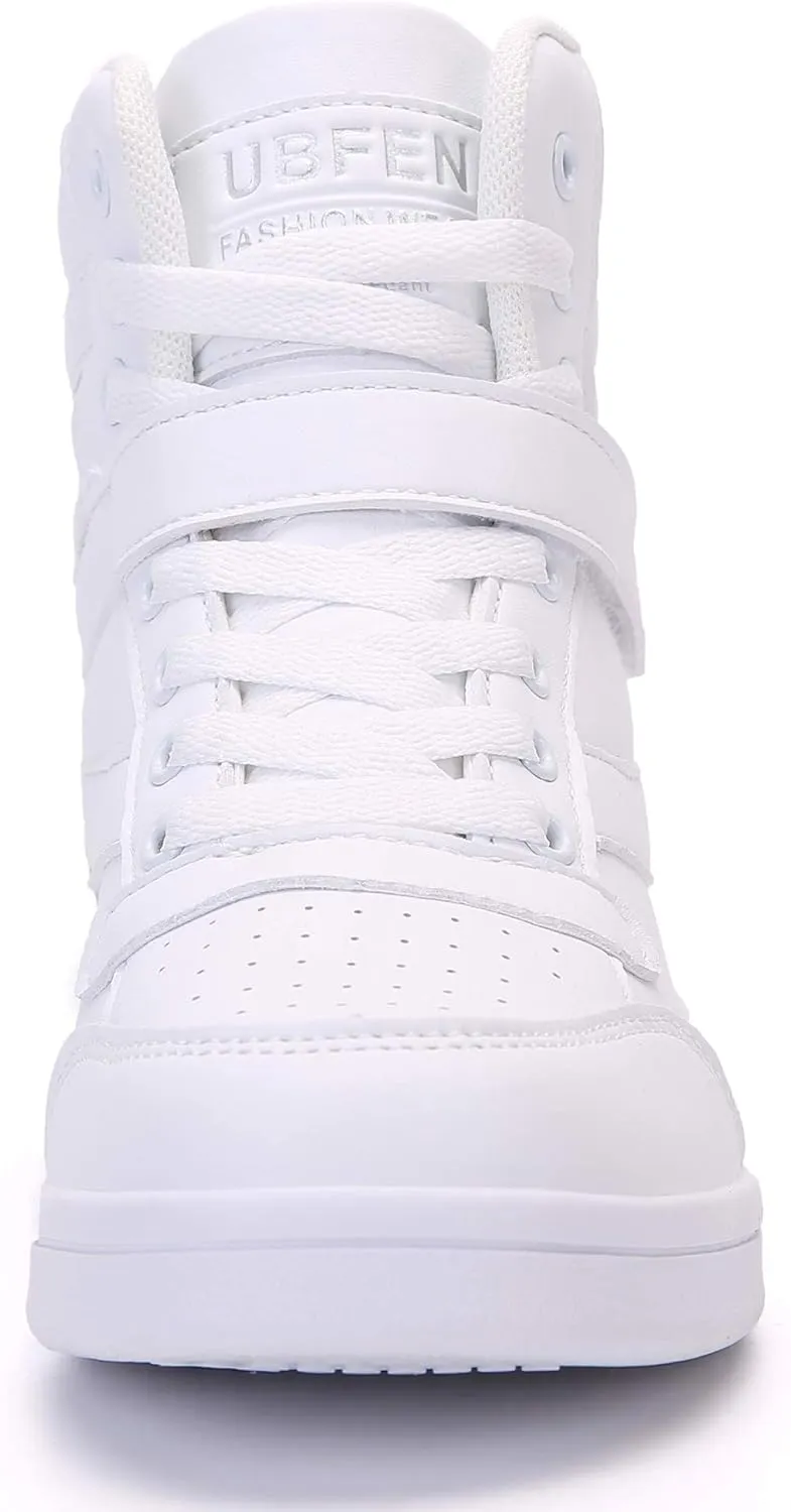 UBFEN Womens High Top Ankle Support Sneakers Vibrant Colour Hidden Wedge Heel Retro 80s Tennis Shoes for Girls Cosplay Removable Insole Backpacking Boots