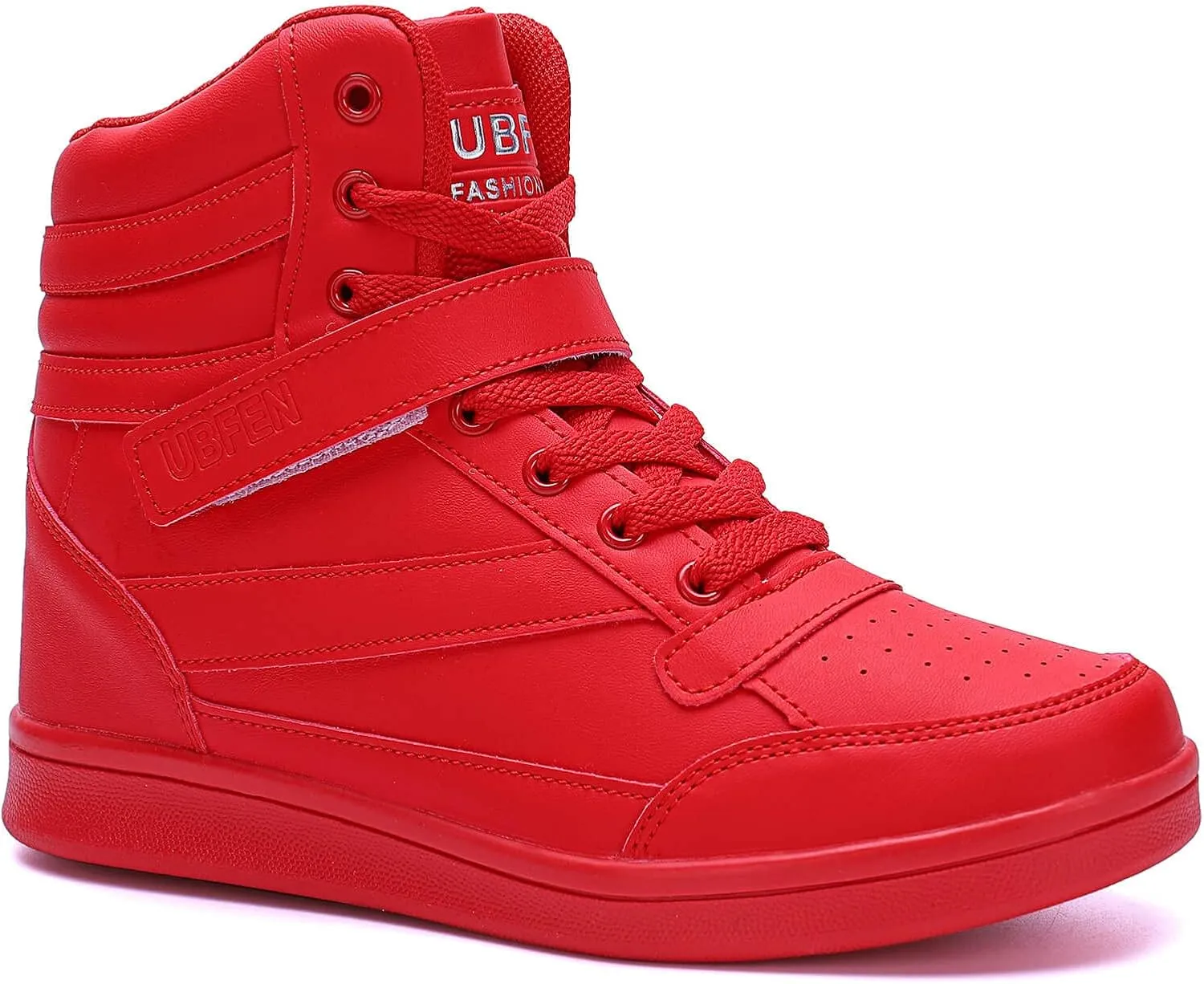 UBFEN Womens High Top Ankle Support Sneakers Vibrant Colour Hidden Wedge Heel Retro 80s Tennis Shoes for Girls Cosplay Removable Insole Backpacking Boots