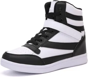 UBFEN Womens High Top Ankle Support Sneakers Vibrant Colour Hidden Wedge Heel Retro 80s Tennis Shoes for Girls Cosplay Removable Insole Backpacking Boots
