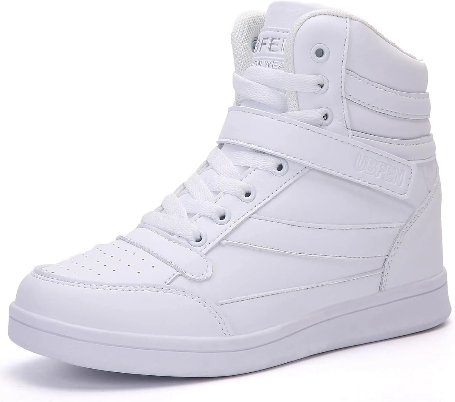 UBFEN Womens High Top Ankle Support Sneakers Vibrant Colour Hidden Wedge Heel Retro 80s Tennis Shoes for Girls Cosplay Removable Insole Backpacking Boots