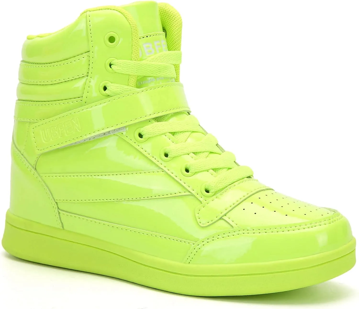 UBFEN Womens High Top Ankle Support Sneakers Vibrant Colour Hidden Wedge Heel Retro 80s Tennis Shoes for Girls Cosplay Removable Insole Backpacking Boots
