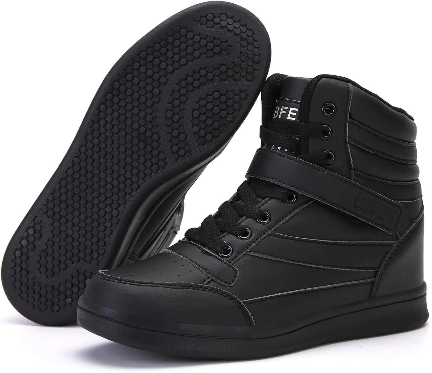 UBFEN Womens High Top Ankle Support Sneakers Vibrant Colour Hidden Wedge Heel Retro 80s Tennis Shoes for Girls Cosplay Removable Insole Backpacking Boots