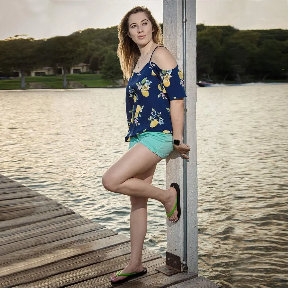 Ultra Soft Comfortable Natural Rubber Summer Beach Flip Flops For Women
