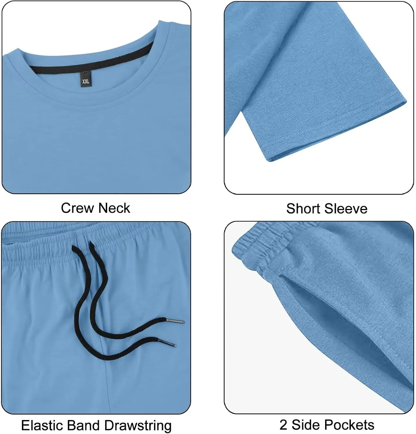 Uni Clau Mens Short Sets 2 Piece Outfits Fashion Summer Tracksuits Casual Shirt and Shorts Set