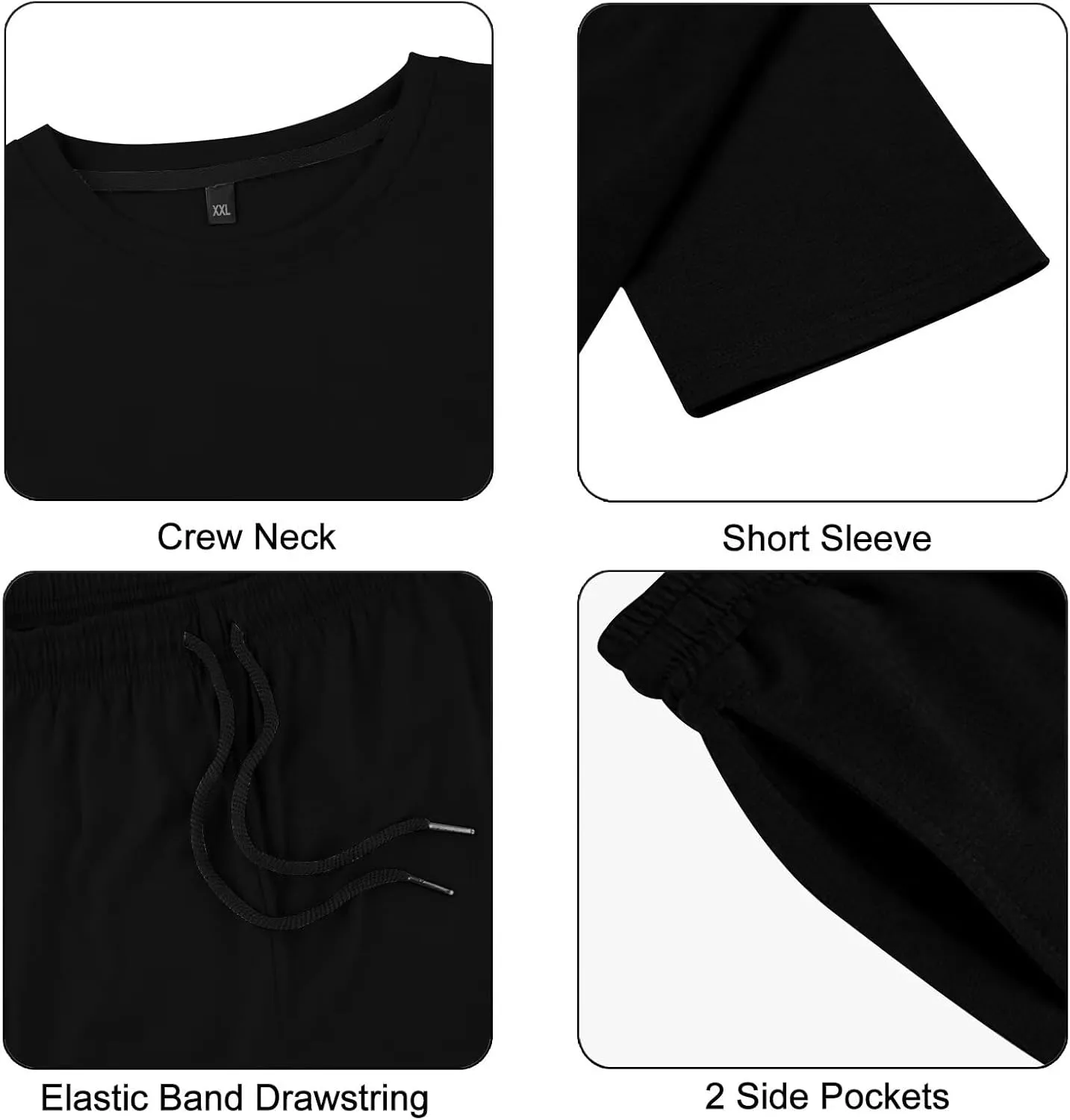 Uni Clau Mens Short Sets 2 Piece Outfits Fashion Summer Tracksuits Casual Shirt and Shorts Set