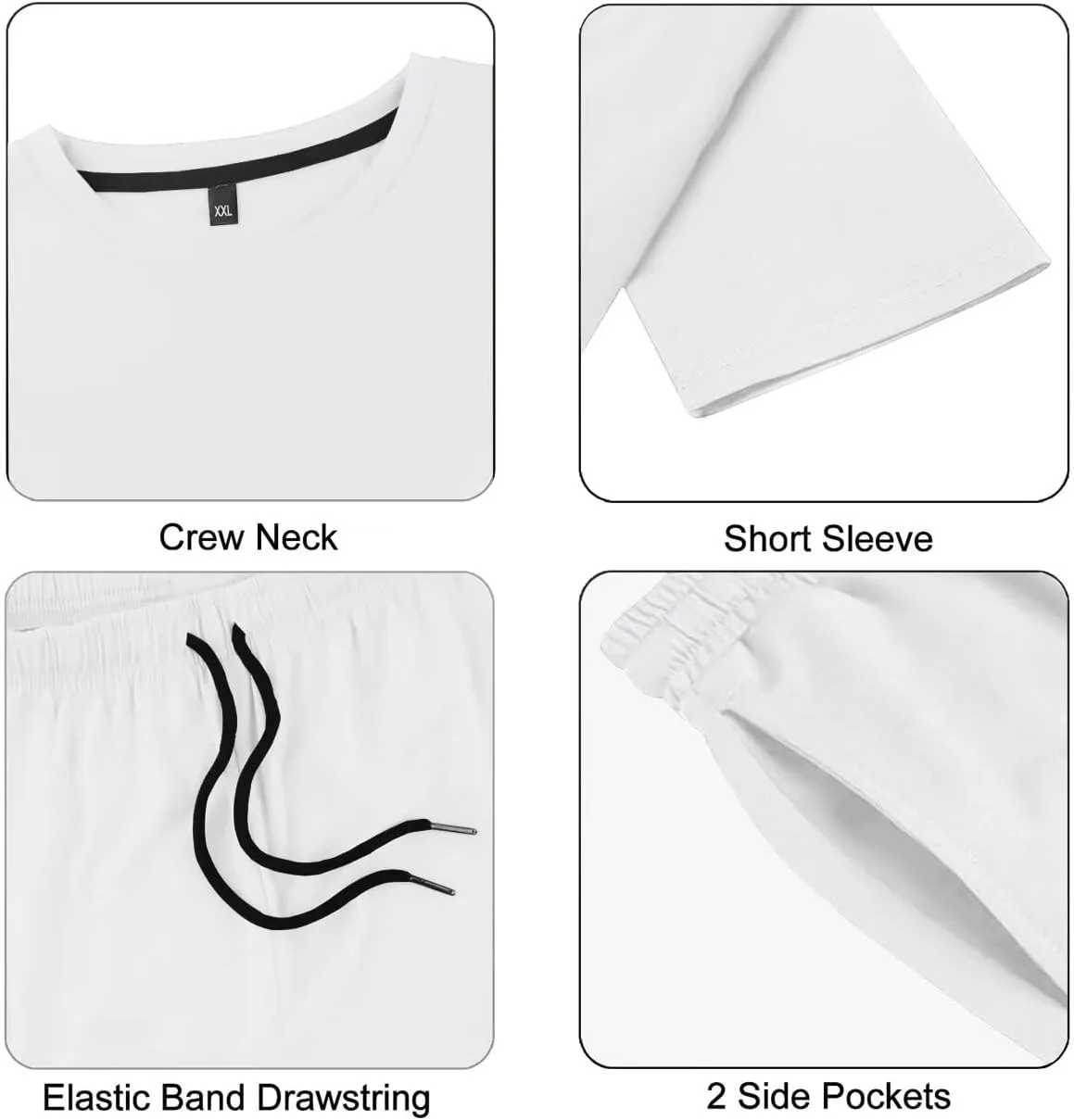 Uni Clau Mens Short Sets 2 Piece Outfits Fashion Summer Tracksuits Casual Shirt and Shorts Set