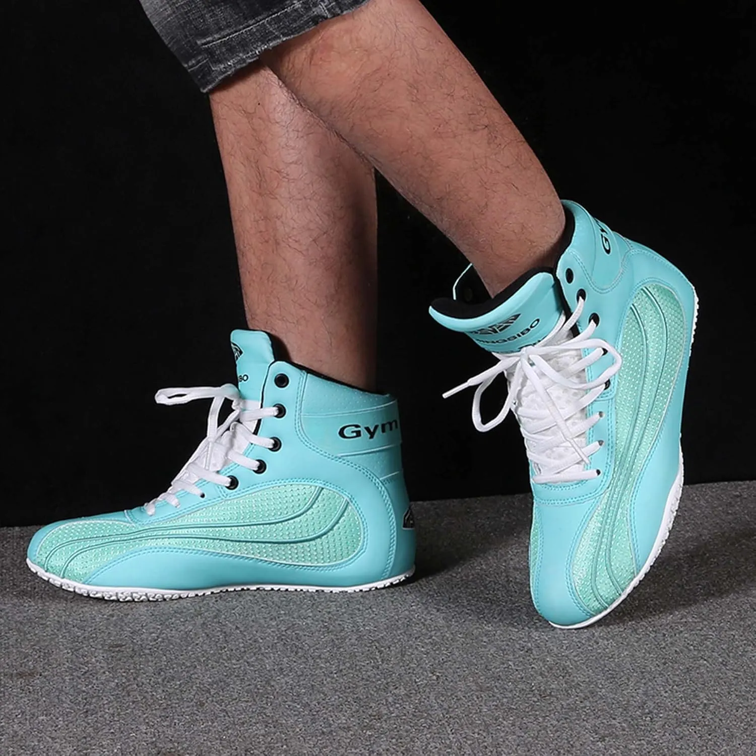 Usoway Men's Professional Boxing Shoes Non-Slip Wrestling Shoes Women's Lightweight Boxing Wrestling Training Shoes Adult Fitness Sports Shoes Fighting Weightlifting Multifunctional Shoes