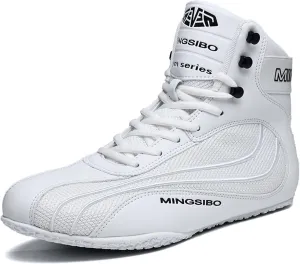Usoway Men's Professional Boxing Shoes Non-Slip Wrestling Shoes Women's Lightweight Boxing Wrestling Training Shoes Adult Fitness Sports Shoes Fighting Weightlifting Multifunctional Shoes