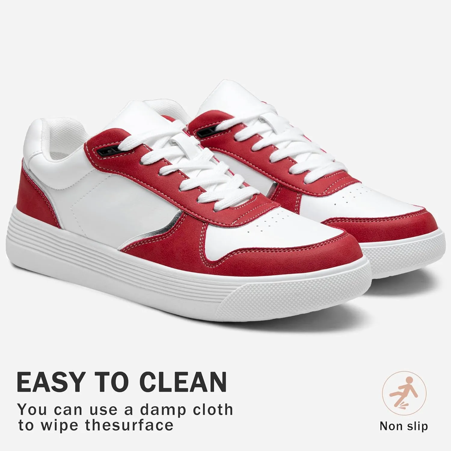 Vepose Women's Fashion Sneakers, Lace up Casual Sneakers with Arch Support, 8001 - Tennis Walking Dress Shoes for Lady