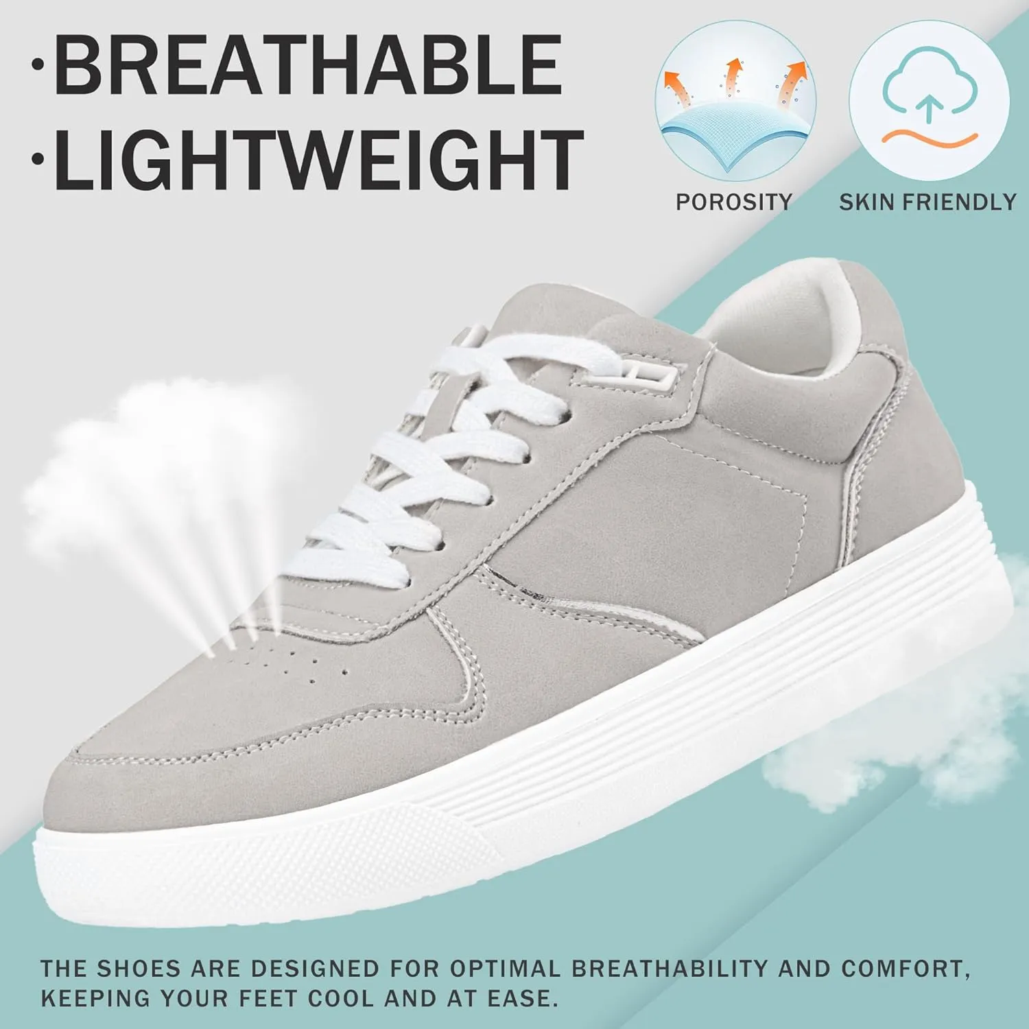 Vepose Women's Fashion Sneakers, Lace up Casual Sneakers with Arch Support, 8001 - Tennis Walking Dress Shoes for Lady