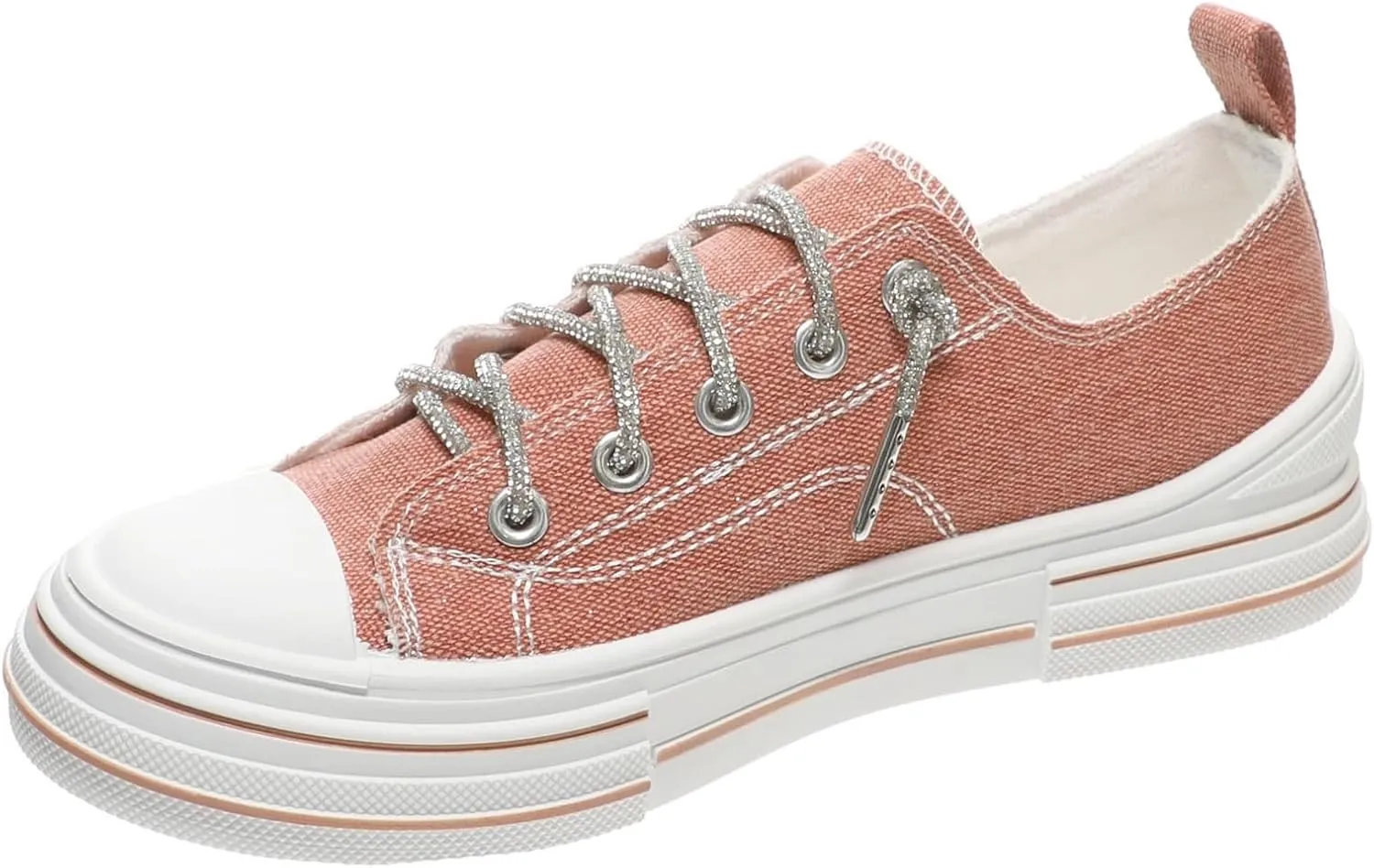 Very G Womens Aman Lace Up Canvas Sneaker