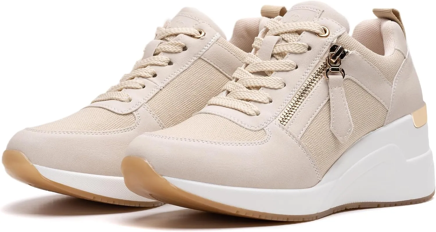 Viscozzy High Heel Wedge Sneakers for Women