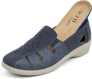 VJH confort Women’s Flat Shoes, Slip-on Round Toe Light Weight Comfort Casual Walking Shoes