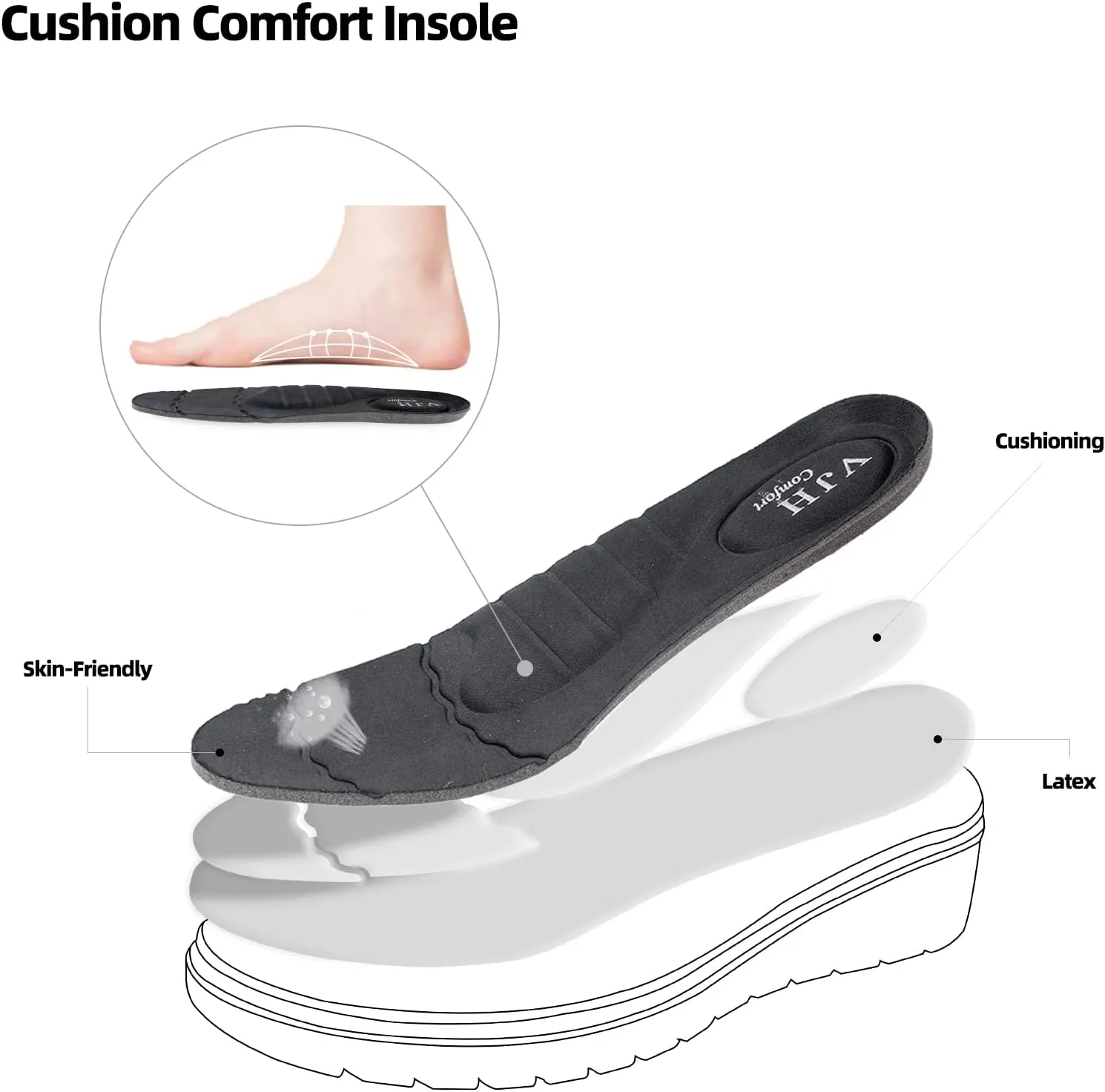 VJH confort Women’s Loafers Round Toe Slip on Comfort Arch Support Walking Shoes