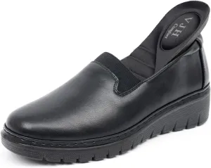 VJH confort Women’s Loafers Round Toe Slip on Comfort Arch Support Walking Shoes