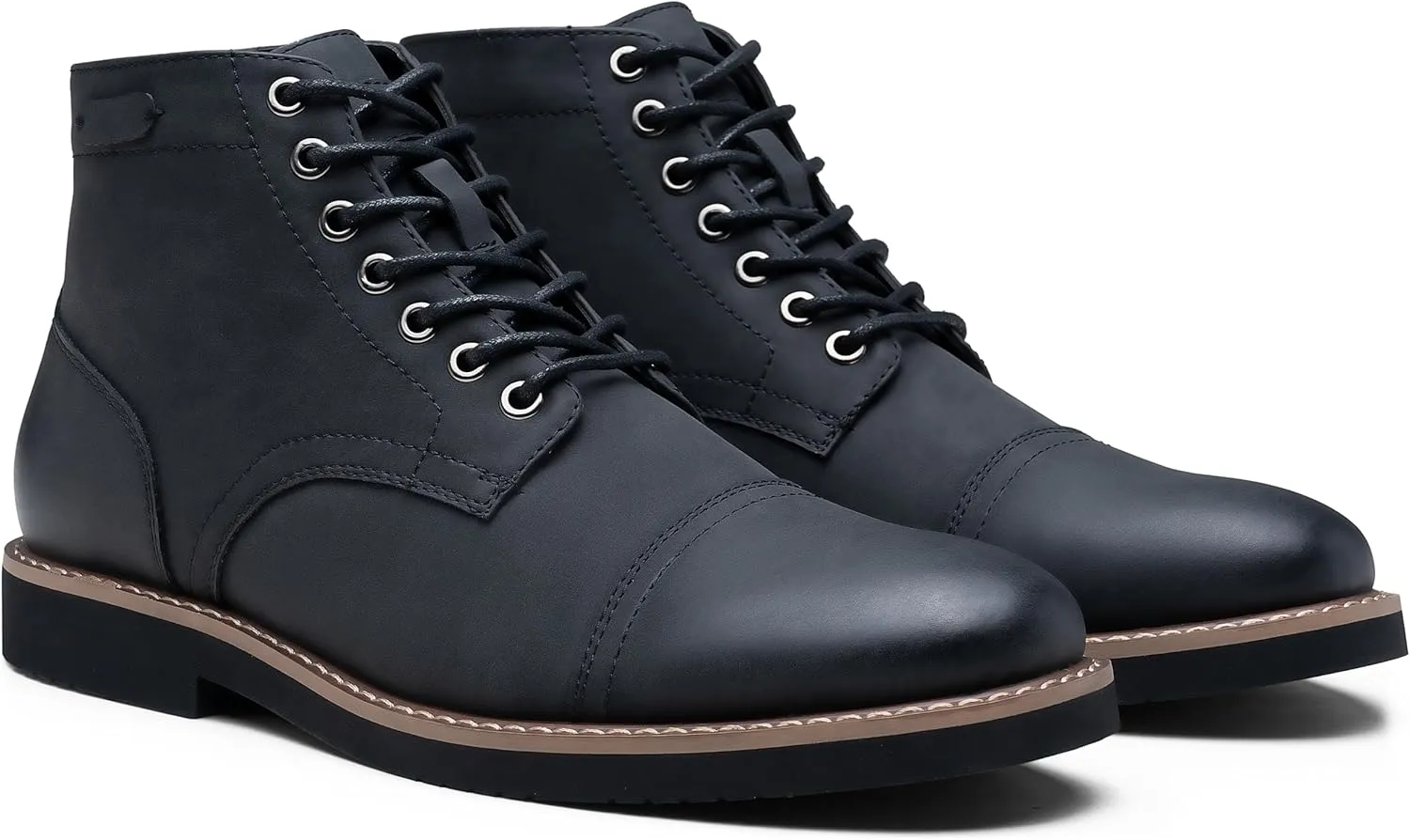Vostey Men Boots Leather Cap Toe Casual Boots Chukka Fashion Dress Boots for Men