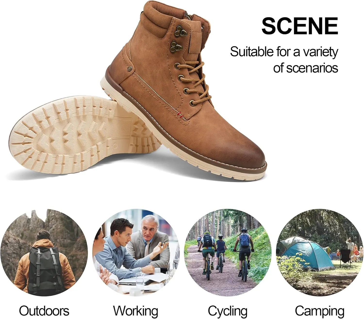 Vostey Men's Hiking Boots Waterproof Casual Chukka Boots for Men