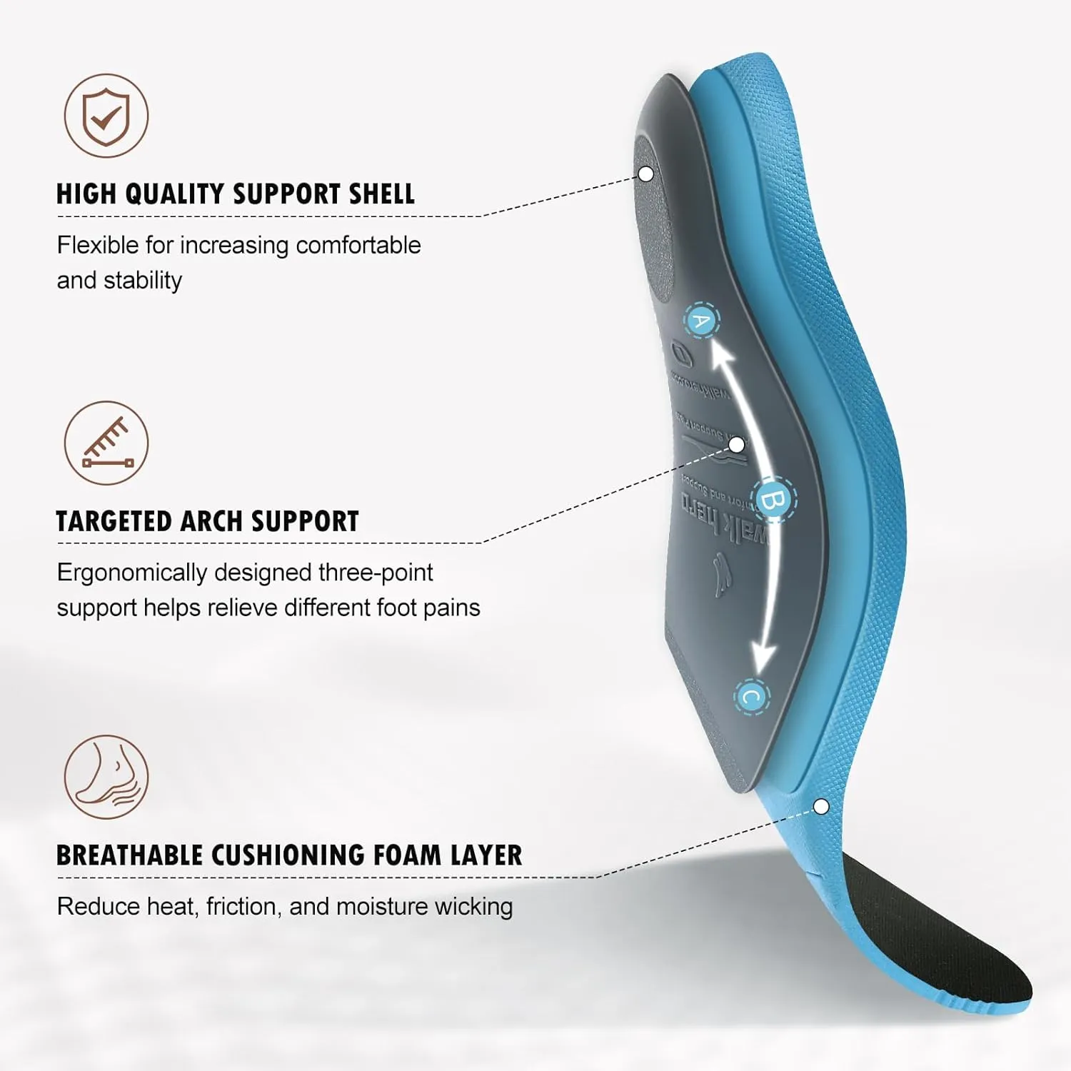 Walking Shoes Mens for Plantar Fasciitis, Orthopedic Shoes for Men with Arch Support, Non-Slip Orthotic Shoes for Heel Pain Relief