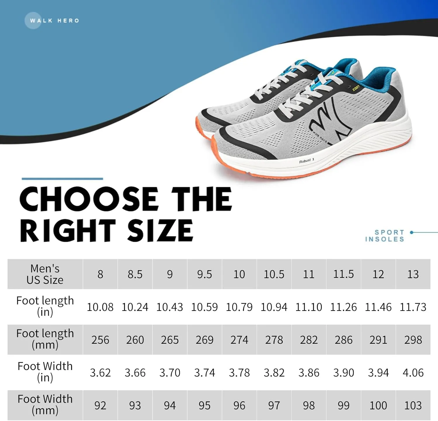 Walking Shoes Mens for Plantar Fasciitis, Orthopedic Shoes for Men with Arch Support, Non-Slip Orthotic Shoes for Heel Pain Relief