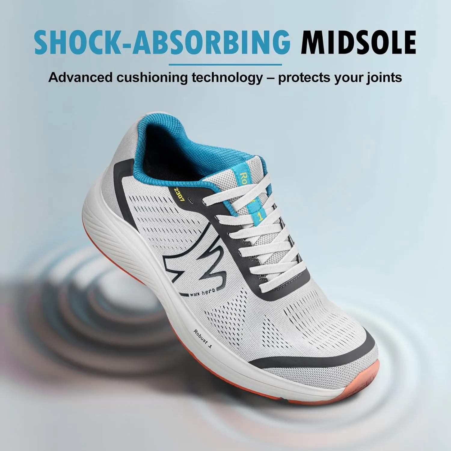 Walking Shoes Mens for Plantar Fasciitis, Orthopedic Shoes for Men with Arch Support, Non-Slip Orthotic Shoes for Heel Pain Relief
