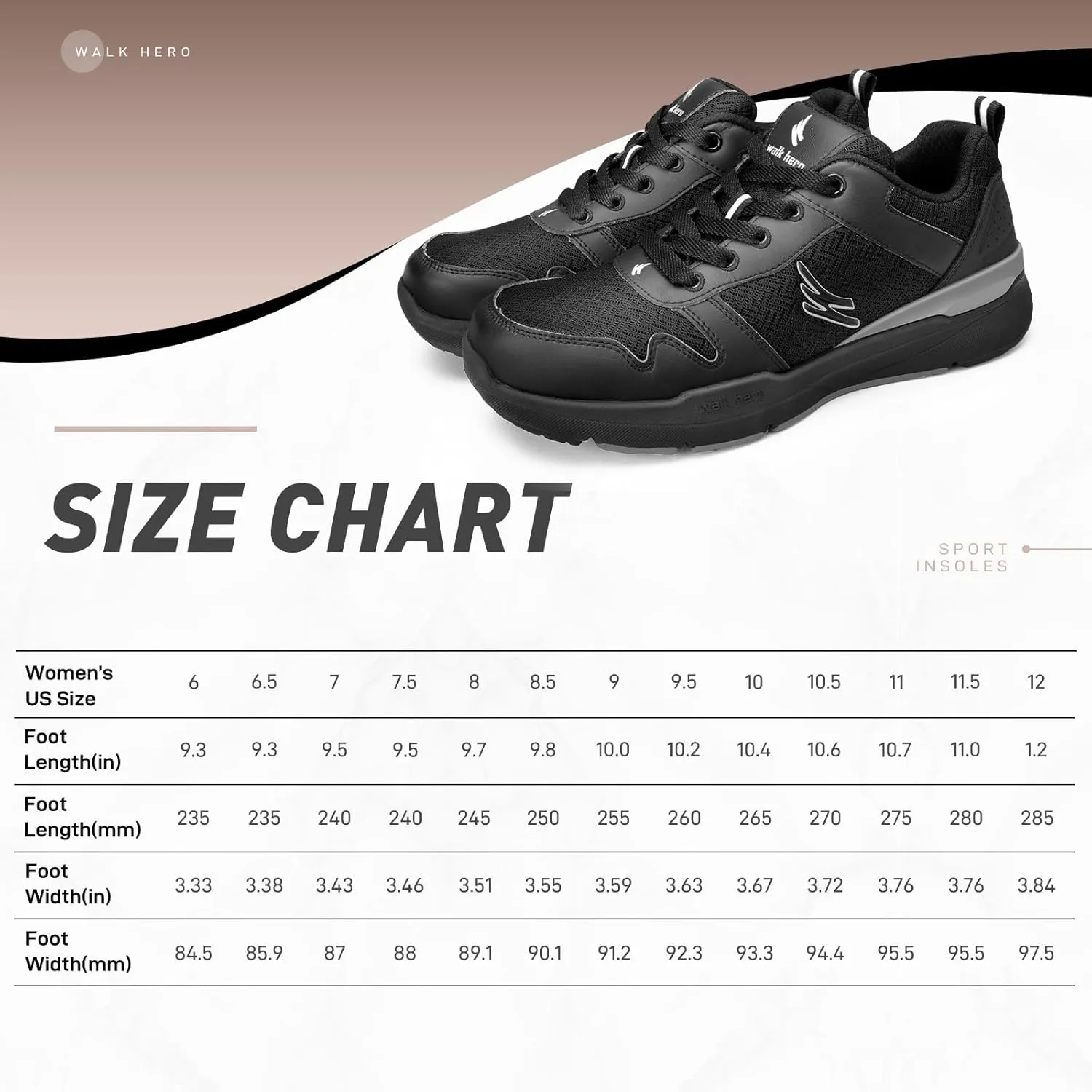 Walking Shoes Women for Plantar Fasciitis, Womens Orthopedic Shoes with Arch Support, Non-Slip Sneaker for Women