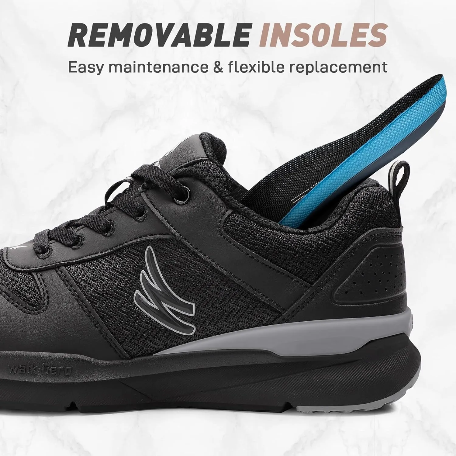 Walking Shoes Women for Plantar Fasciitis, Womens Orthopedic Shoes with Arch Support, Non-Slip Sneaker for Women