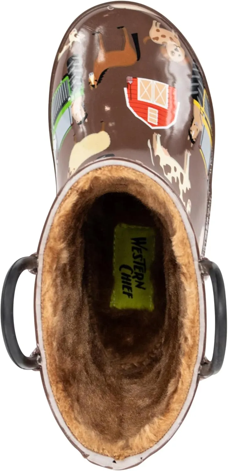 Western Chief Rain Boots with Pull on Handles for Toddlers and Kids - Premium Waterproof Boots for Boys and Girls