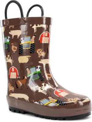 Western Chief Rain Boots with Pull on Handles for Toddlers and Kids - Premium Waterproof Boots for Boys and Girls