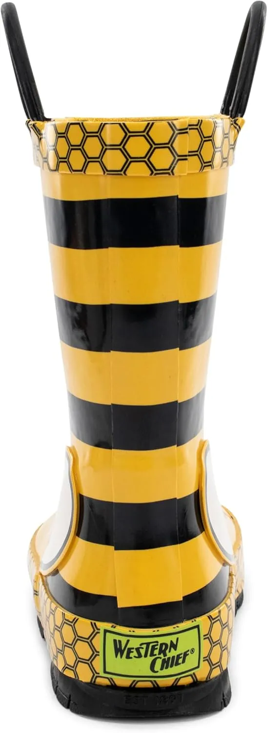 Western Chief Rain Boots with Pull on Handles for Toddlers and Kids - Premium Waterproof Boots for Boys and Girls