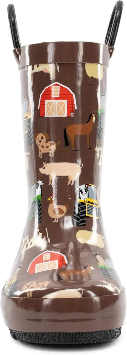 Western Chief Rain Boots with Pull on Handles for Toddlers and Kids - Premium Waterproof Boots for Boys and Girls