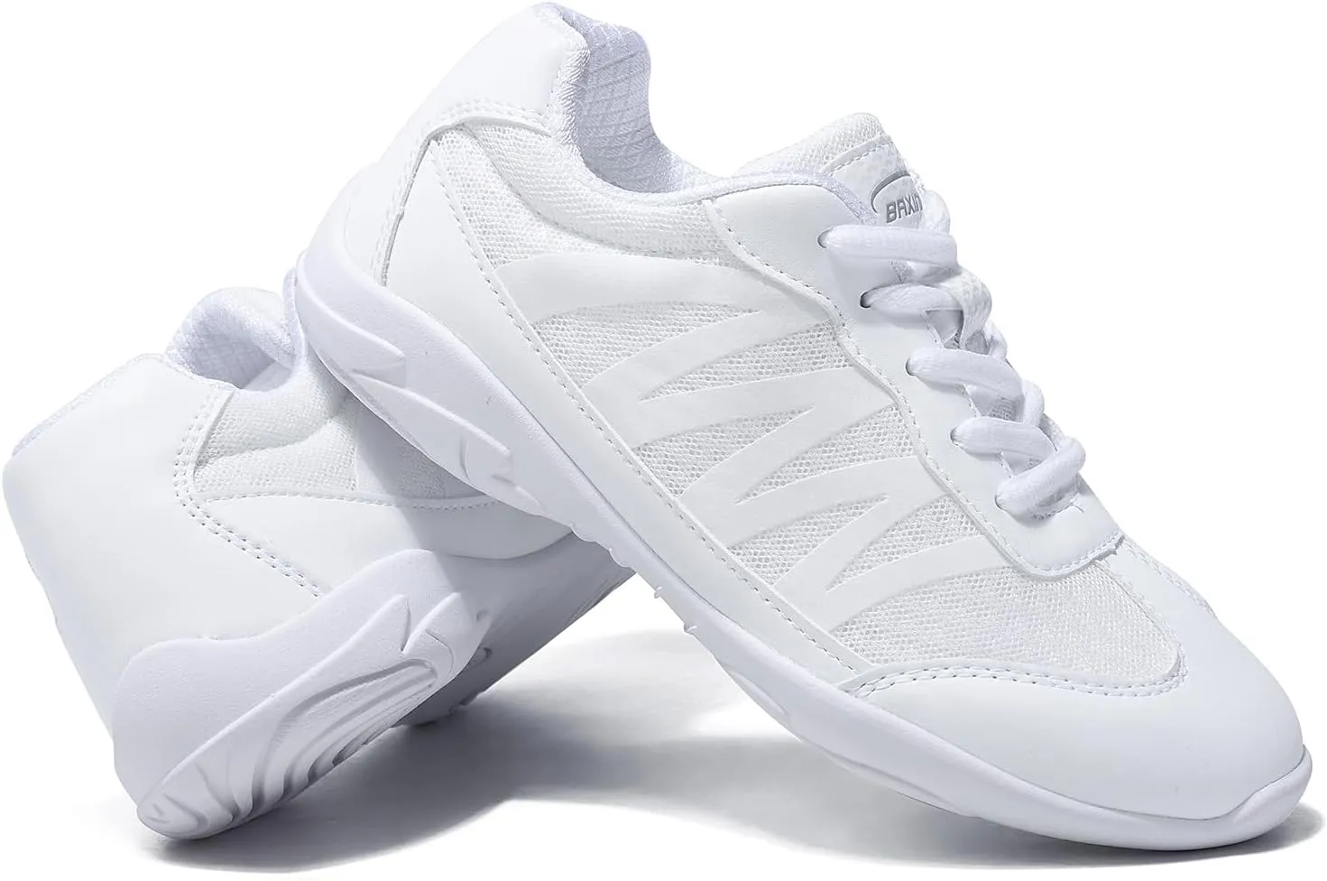 White Cheer Shoes for Girls Lightweight Youth Kids Cheerleading Sneakers Hip Hop Dance Shoes Tumbling Tennis